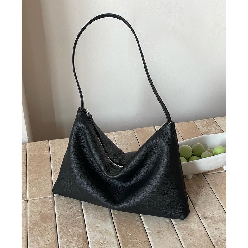 Female Commute Cow Leather Handbags Women's Large Capacity Cowhide Shoulder Bag Ladies Durable Luxury Designer Hobos Bags Lady