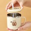 WORTHBUY Cute Capybara 316 Stainless Steel Kid Water Cup With Straw 270ml Double Wall Insulated Mug Leak-proof Milk Coffee Cup