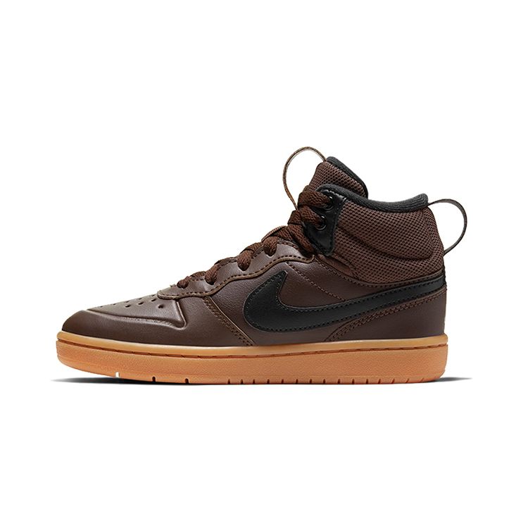

Nike Fly By Mid 2 Slip Resistant Shock Absorption High Top Kids Skate Shoes Kids Sneakers Dark-Brown BQ5442-200 28
