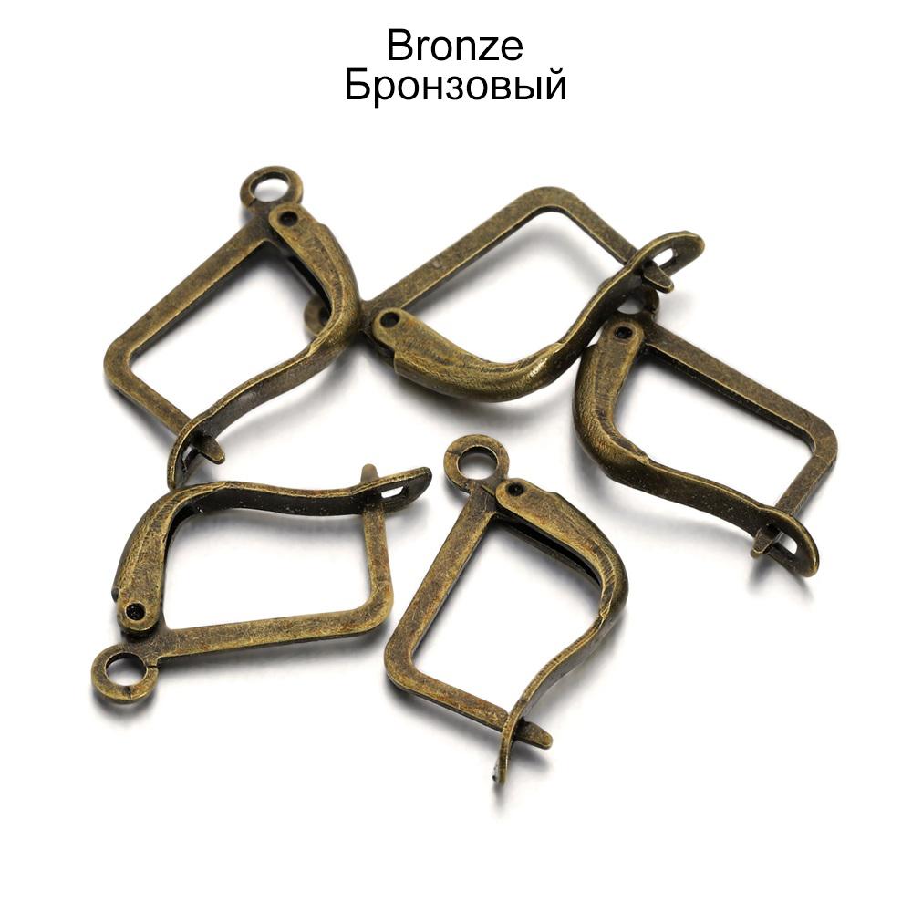 50pcs/lot French Earring Hooks Lever Back Open Loop Setting For DIY Earring Clips Clasp Jewelry Making Supplies Accessories