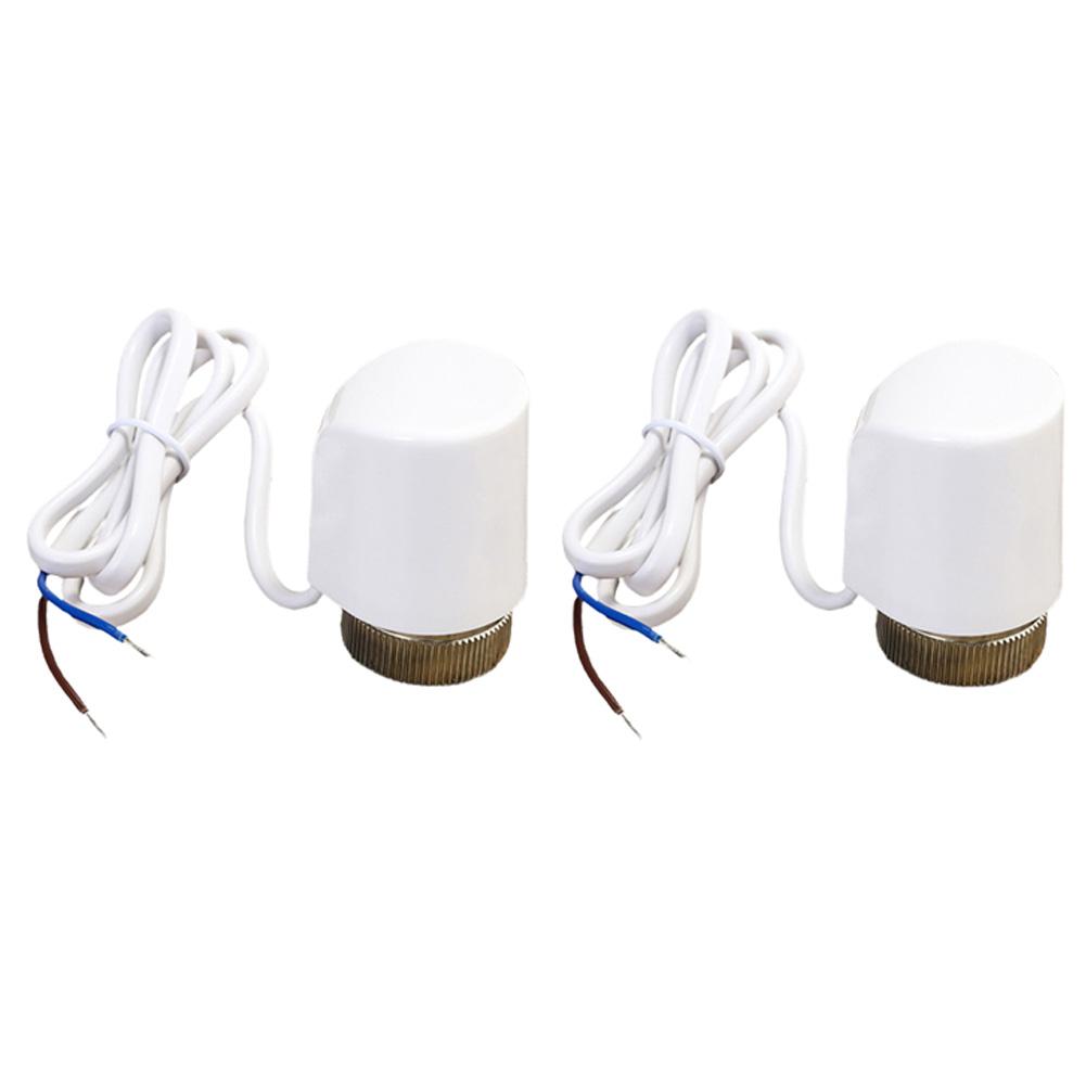 2pcs AC230V M30*1 5mm Electric Thermal Actuator for Floor Heating Radiator Valve with Energy Saving Temperature Control