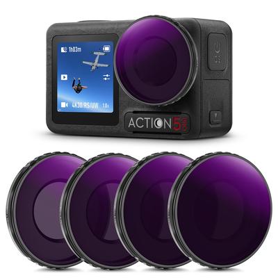Concept ND PL sada filtrů pro DJI Osmo Action PRO Filtr neutrální hustoty CPL filtr Polarizační filtr čočky Filtr Ochrana čočky Optické sklo AGC