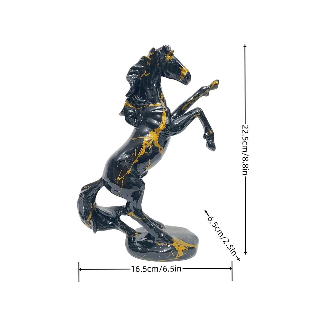 Rzeźba Konia Nowoczesna Żywica Kolekcjonerska Statuetka Zwierzęcia Ozdoba na Stół na Kominek Półkę na Książki Półkę w Salonie Dekoracja Domu