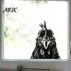 Customizable Poultry Window Film Black White Rooster Stickers, Realistic Farm Chicken Head Interesting Interior Glass Layouts Decals, Waterproof