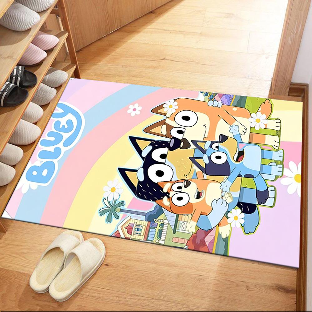 I tappeti quadrati Bluey Family Adventure sono un'ottima scelta per soggiorni, camere da letto, decorazioni per la casa e come regali.