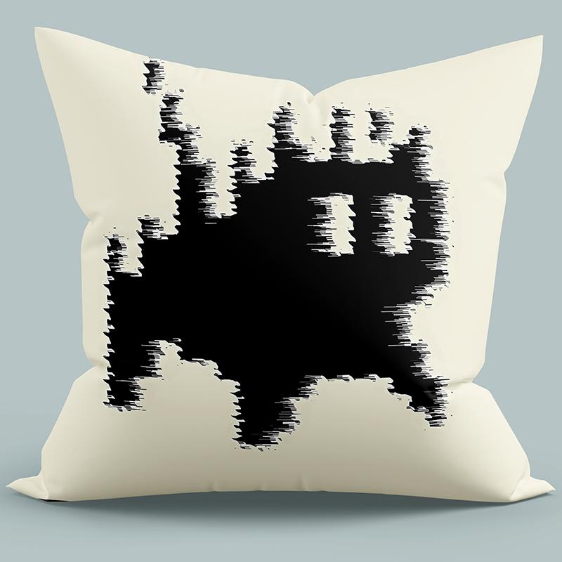 Pixelated Animal Pillowcase Solid Color Background Cartoon Pillowcase Living Room Sofa Cushion Cover Bedroom Home Decoration