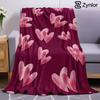Watercolor Hearts Cartoon Anime Print Flannel Blanket Soft Warm Throw for Kids Bedroom Sofa Bed Christmas Office Car