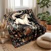 Unicorn in Flower Meadow Theme blanket Lightweight Warm Flannel Blanket Decorative Throw Blanket for Home Decoration
