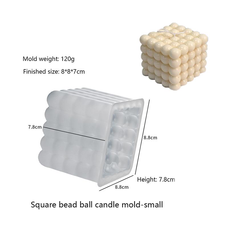 Non-stick Bubble Cube Candles Silicone Mold DIY Handmade Scented Candle Chocolate Dessert Cake Baking Molds Home Crafts Decor