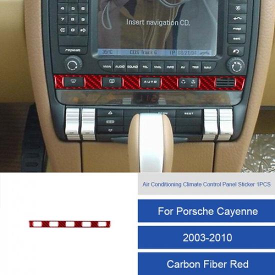 Carbon Fiber Air Condition Switch Panel Cover Trim for Porsche Cayenne 2003-2010