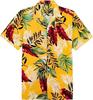 Heren Zomer Korte Mouw Hawaïaanse Shirt Strand Vakantie Print Shirt Top 100% Polyester