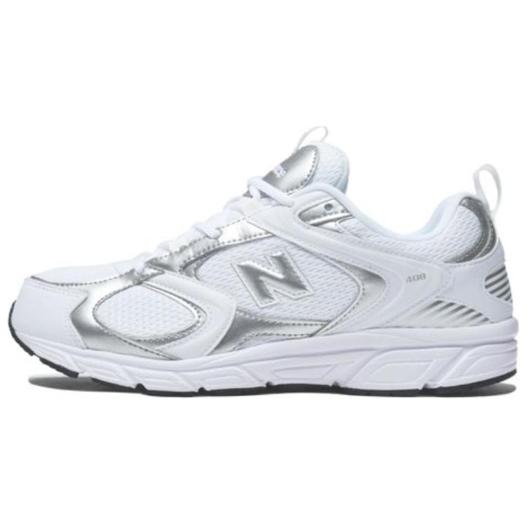 New Balance 408 Comfortable Trendy Durable Breathable Low-Top Lifestyle Casual Shoes Unisex Casual Shoes White Silver ML408WM