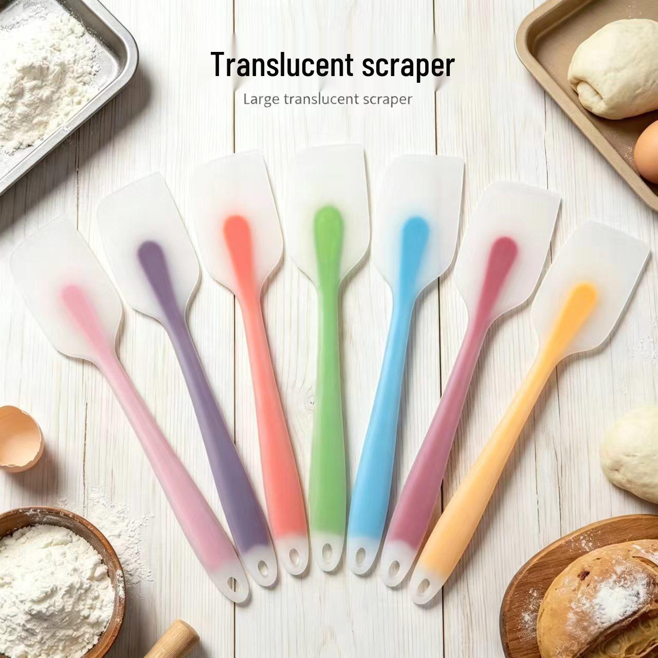 28CM Translucent Silicone Cake Spatula Scraper Large Scraper