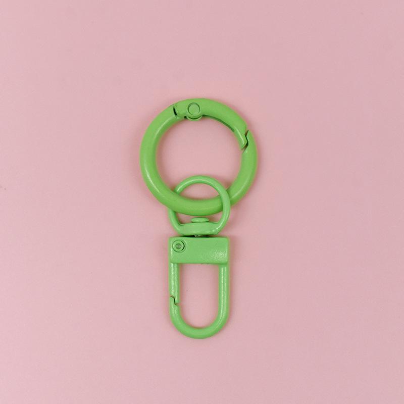Colorful U-Shaped Metal Spring Buckle Keychain Accessory
