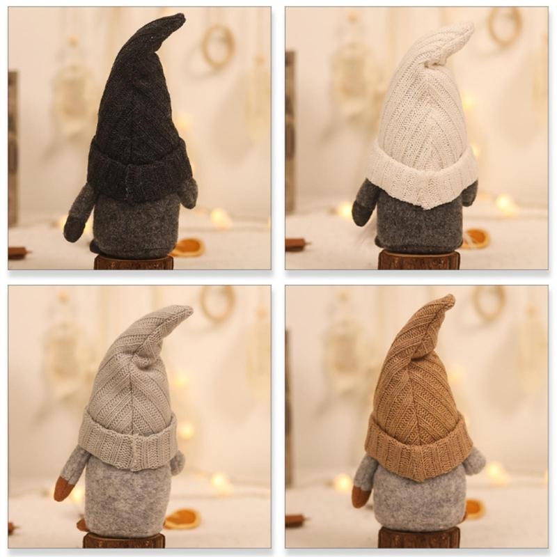 Knitted Couple Coffee Gnome Cute Art Crafts Party Decoration for Restaurant Dining Table Party Decoration