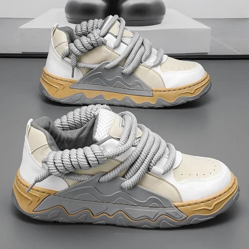 Originala Designermäns Sneakers Mode Utomhus Fritidssko Koreansk Version Street Skateboard Skor för Män Plattform Tenisskor