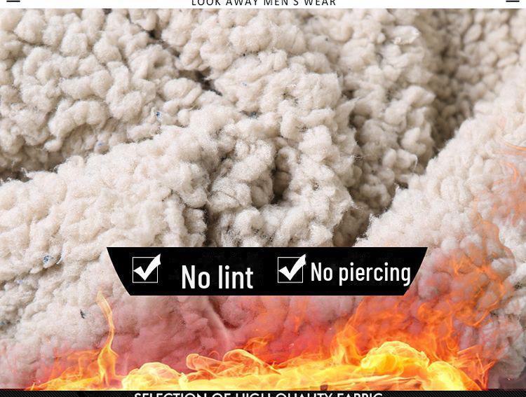 Men's Elastic Straight-Leg Thickened Jeans with Velvet Lining for Autumn and Winter