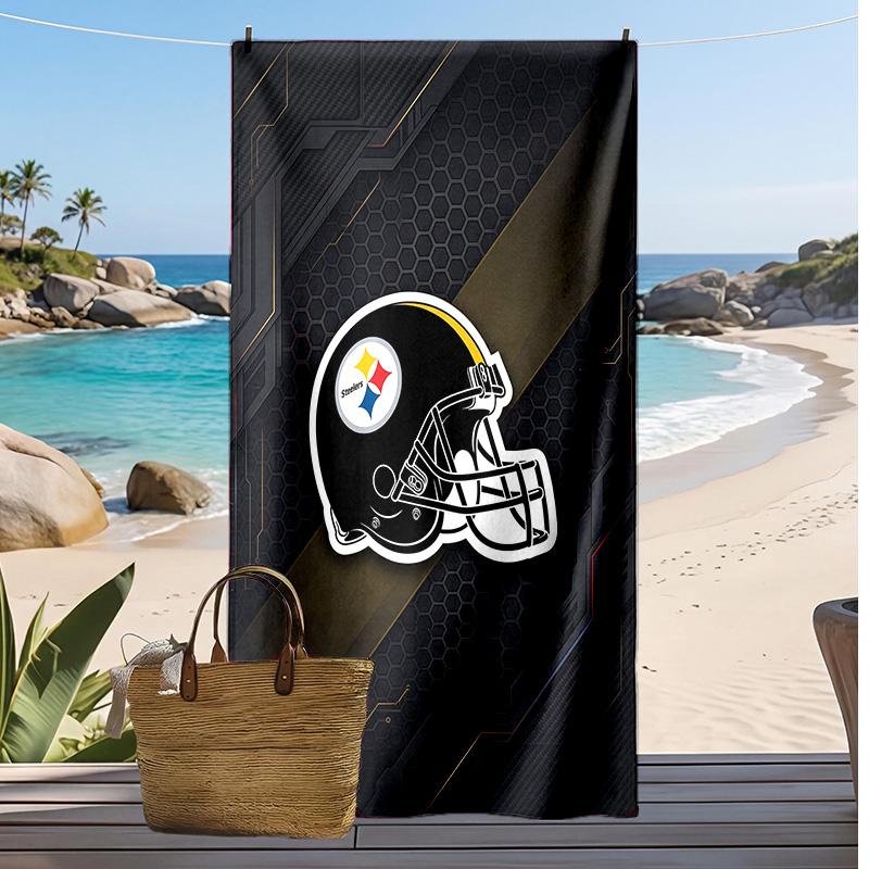 Pittsburgh Steelers Print Beach Towel Soft Portable Quick?dry Towel For Pool Summer Vacation Outdoor Sport