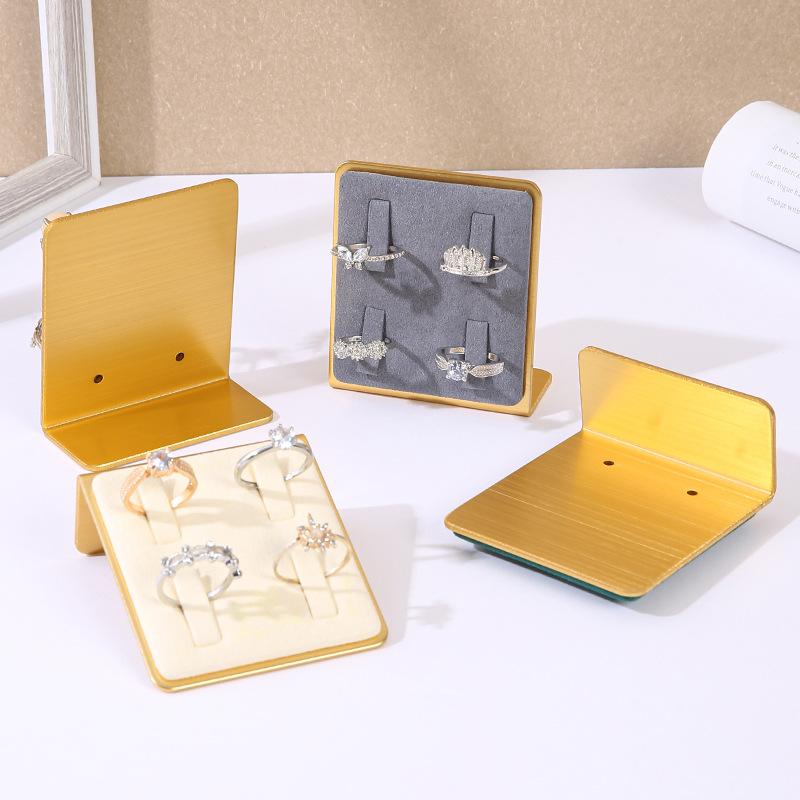 Rings Jewelry Display Rack Jeweler Counter Showcase Shelf Household Ring Jewellery Storage Stand Trinket Live Pictures Props