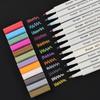 12 Colors Metallic Marker Pen Medium Point Metallic Markers for Rock Painting, Black Paper, Card Making, Scrapbooking Crafts