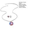 Gioielli per il 250° Anniversario degli Stati Uniti per Donna Collana con Bandiera Americana e Set di Orecchini Patriottici 1776-2026 Regalo da Collezione per Uomini Donne