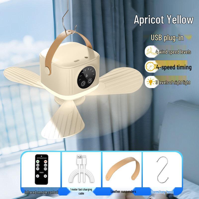Compact Rechargeable Silent Fan for Dorms, Outdoor Use, and Tents 0mAh