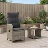 Garden Lounge Set 2 Pcs Gray and Dark Gray