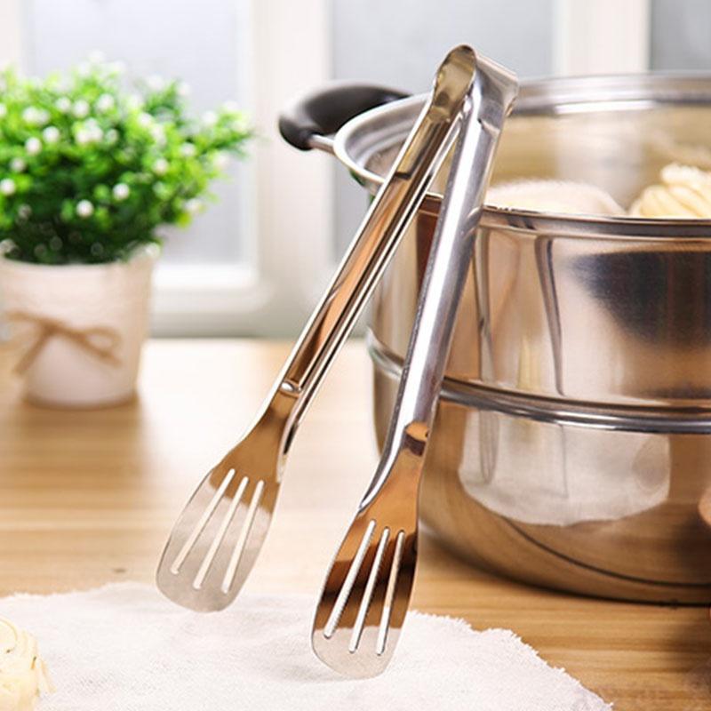 Nowe Ze Stali Nierdzewnej BBQ Bufet Lód Chleb Ciasto Jedzenie Szczypce Klips Przybór Kuchenny Wybierz