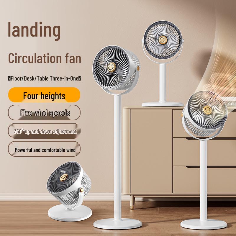 USB Floor Standing Circulator Fan with Remote, Aroma Function, and Voice Control – High Power Desktop Turbine Convection Electric Fan.