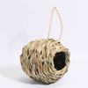 Outdoor Bird Nest Natural Grass Hand Woven Large Space Spherical Straw Bed Habitat Cave Comfortable Hummingbird Nest Courtyard