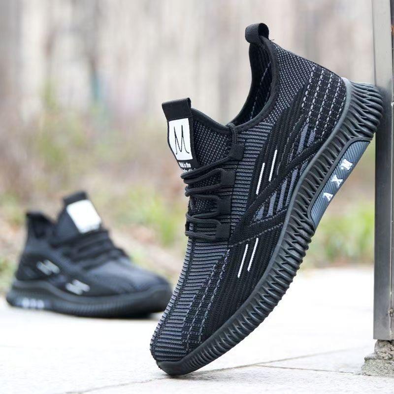 Neue Mesh Fly Weave Atmungsaktive Dämpfung Lässig Vielseitig Athleisure Herrenschuhe