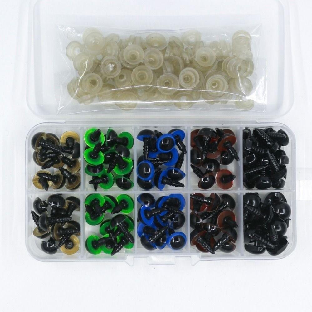 115pcs/box Round Shape Plastic Safety Screw Eyes 3 Sizes Doll Bear Toys For Toys