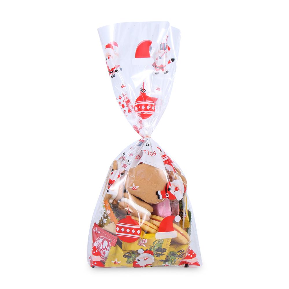 Xmas Supplies Snowman Santa Claus Cookies Storage Cellophane Baking Packaging Christmas Candy Bags
