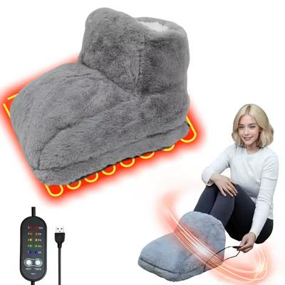 Aquecedor Elétrico Aquecedor de Pés Carregamento USB Conforto Lã Lavável Almofada Aquecedora para Pés Pantufa Quente de Inverno Tapete Aquecedor de Pés Doméstico