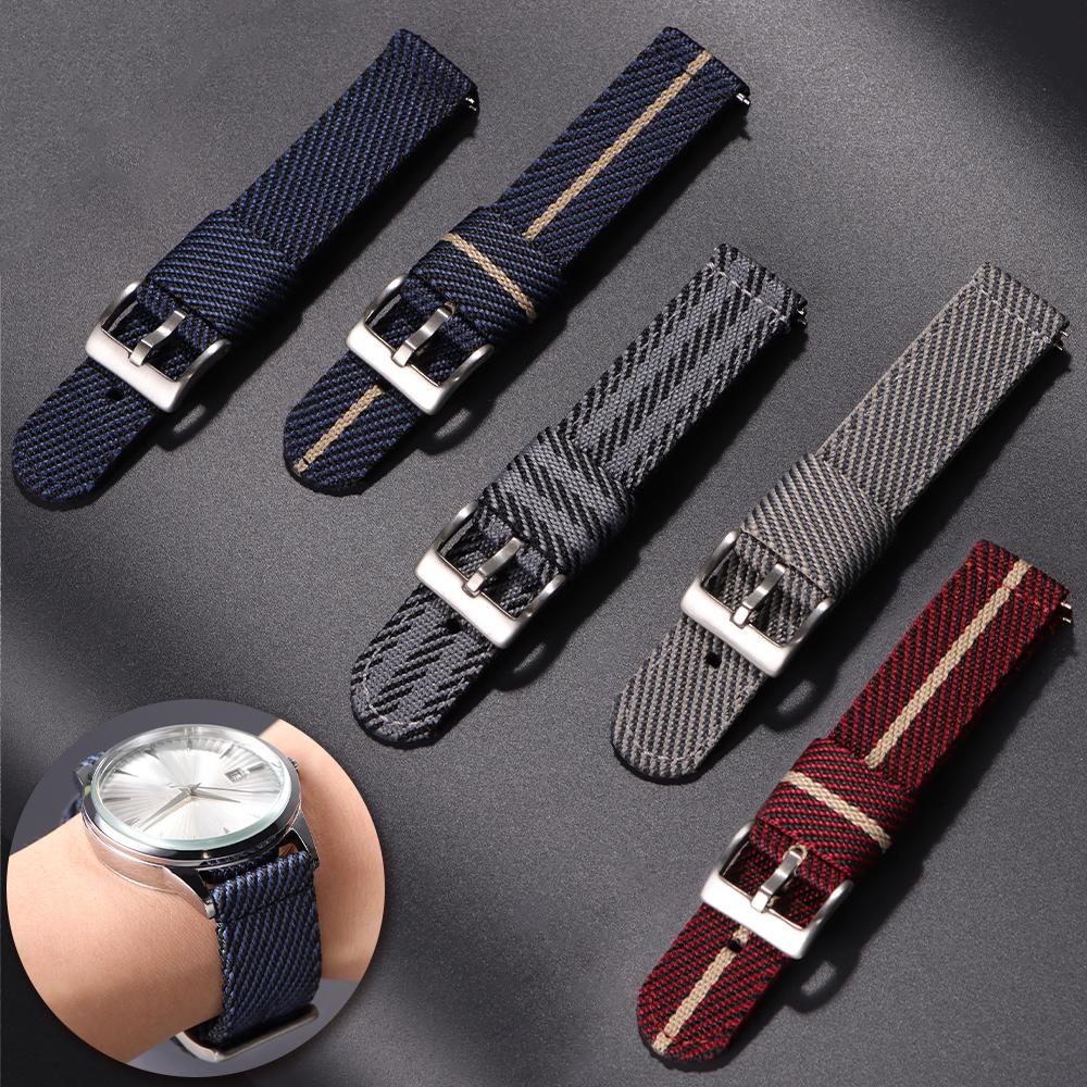 20mm 22mm Nylon Watch Strap Soft Nylon Sport Replacement Watchband for Seiko for Omega Quick Release Universal Canvas Bracelet