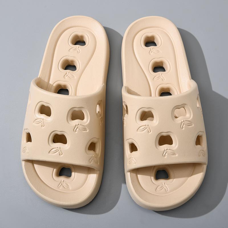 Bath Slippers Non-slip Water Leakage Household Hole Hollow Bathroom Soft Bottom Eva Women Couple Men Cool Slippers