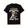Shih Tzu Lover S Delight Property of a Spoiled Rotten Shih Tzu Graphic Tee Soft Breathable Lightweight T Shirt for Men& Women Unisex Casual Round