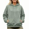 Felpa con cappuccio oversize da donna a spalle scese, manica lunga, per l'autunno