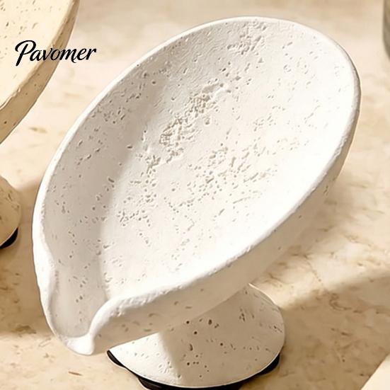 Elegant Soap Dish Lotus Leaf Holder, Self Draining Box, Nordic Style Decorative Container, for Home Bathroom Countertop Modern Container