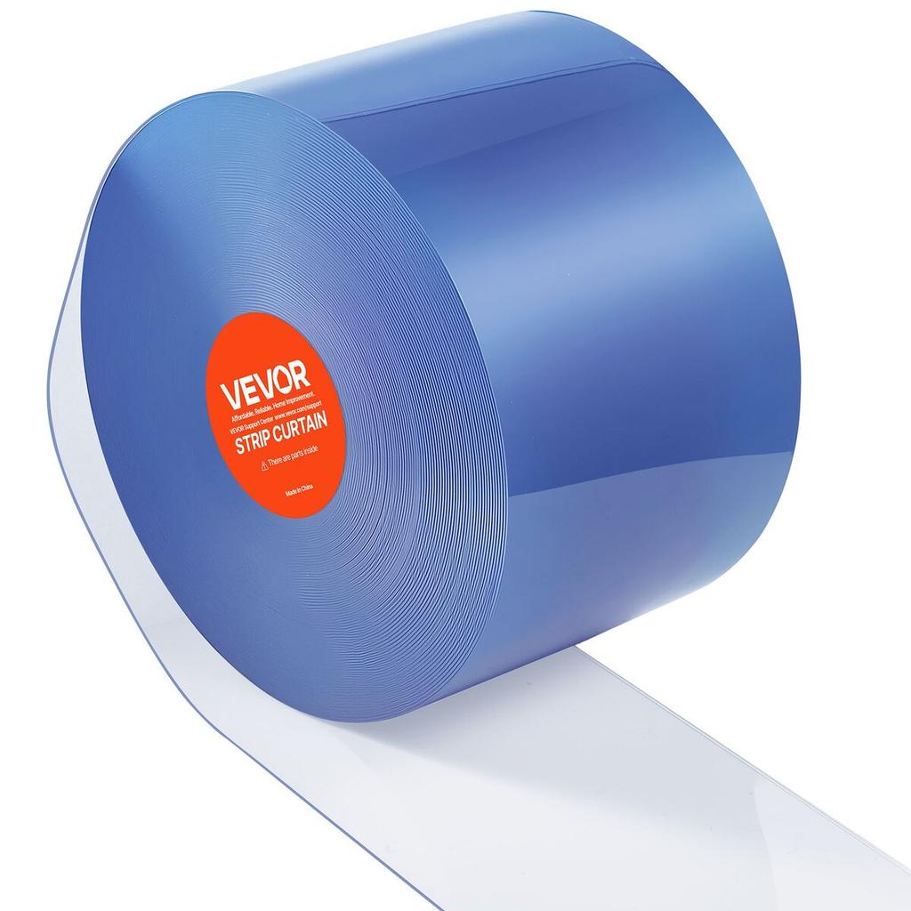 Strip Curtain PVC Door Curtain 150' x 8" Roll Cooler Freezer Clear Plastic