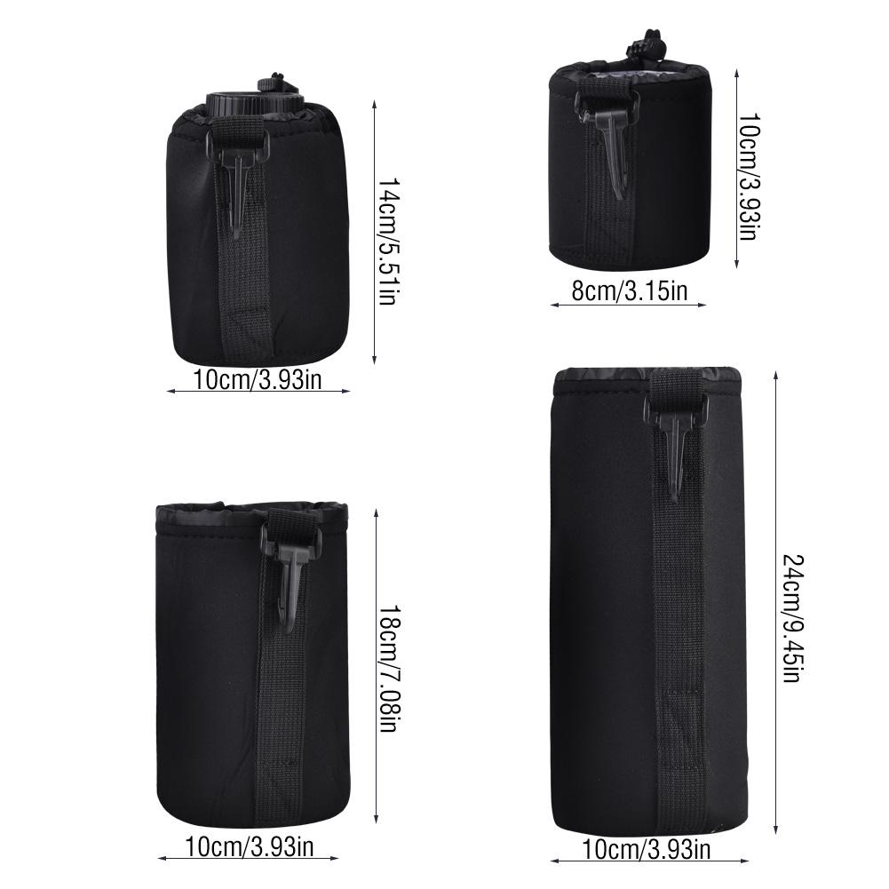 4pcs Camera Lens Storage Bag Protective Case Shockproof Pouch for DSLR