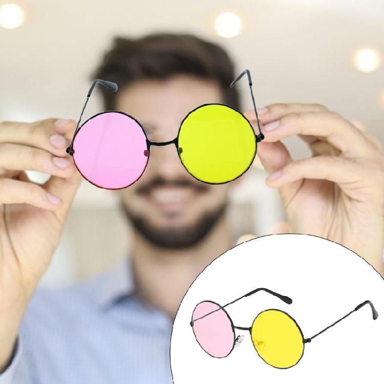 Solglasögon i blandade färger Halloween-glasögon Glasögon med rund båge Glasögon för animekaraktärscosplay för fester