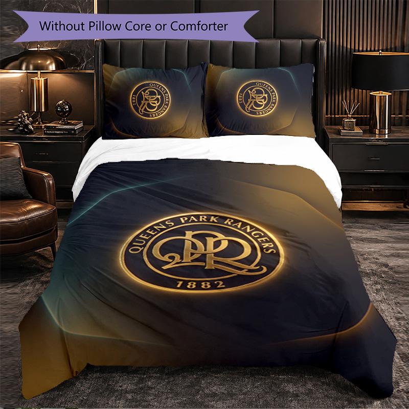 Queens Park Rangers Football Set Biancheria da Letto 3 Pezzi Morbido Copripiumino con Federe Set Decorazione Camera da Letto per la Casa