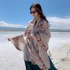 Embroidery Flower Pashmina Lady Thin Scarf Soft Shawls Lady Wraps Blanket Scarf