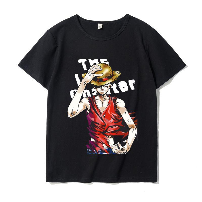ONE PIECE T-shirt Aslo Luffy Sauron Short Sleeve Male Anime Cartoon Ins Loose Japanese Printed T-Shirt Y2K
