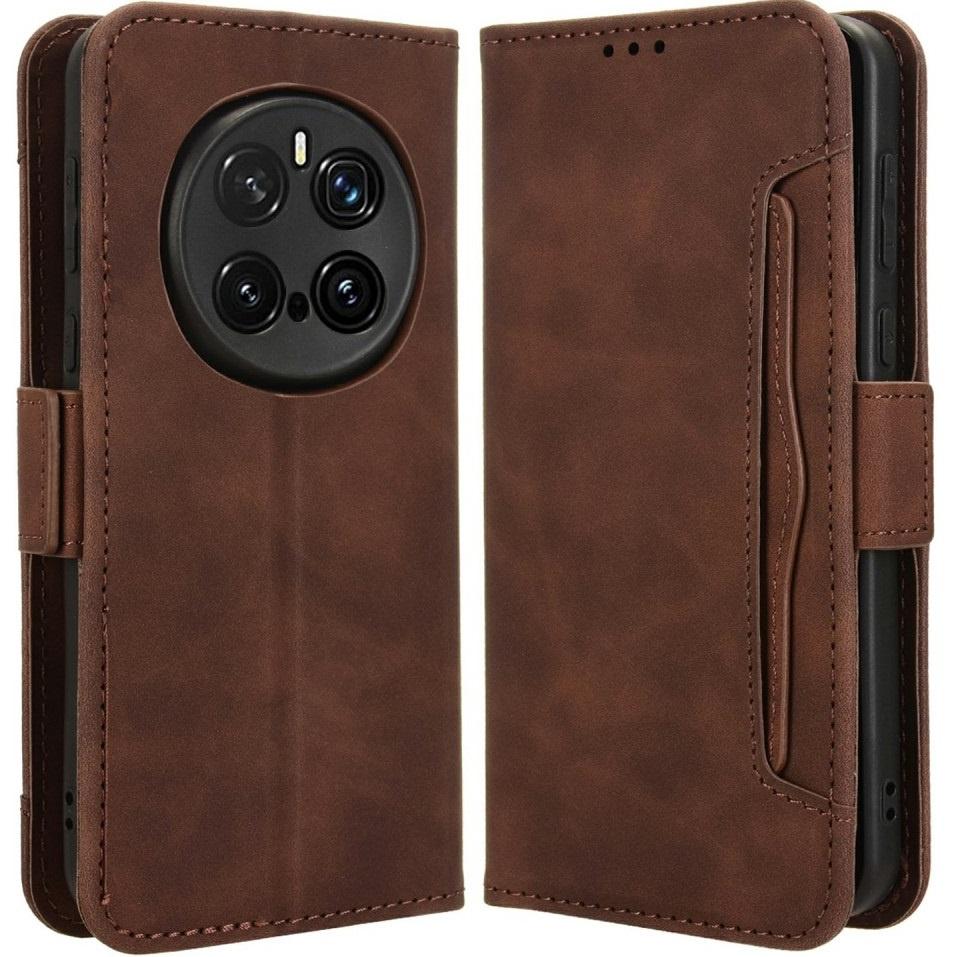 Honor Magic 7 Pro Flip Case, Card Slot, Brown