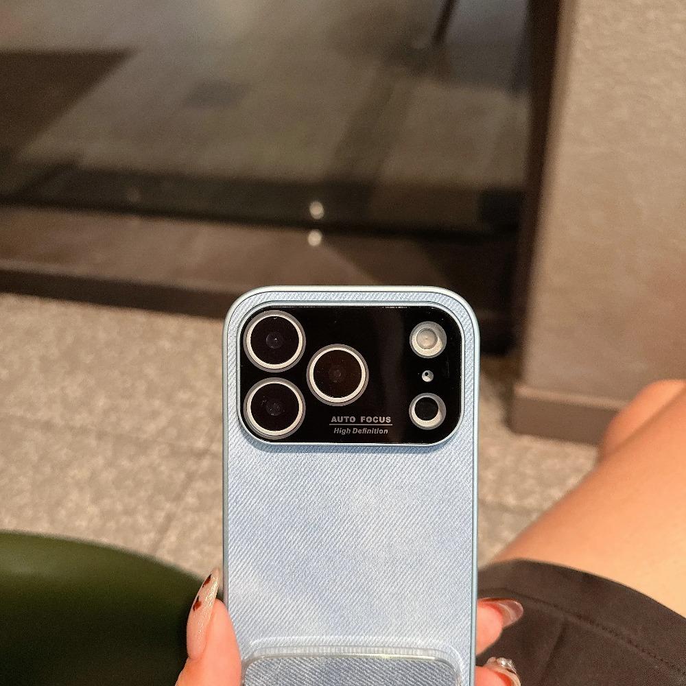 Neue Vollkamera-Schutz-Flanell-Handyhülle für iPhone 17 Pro Max 16 15 14 13 Mit Make-up-Spiegelhalter Stoßfest Weiche Hülle