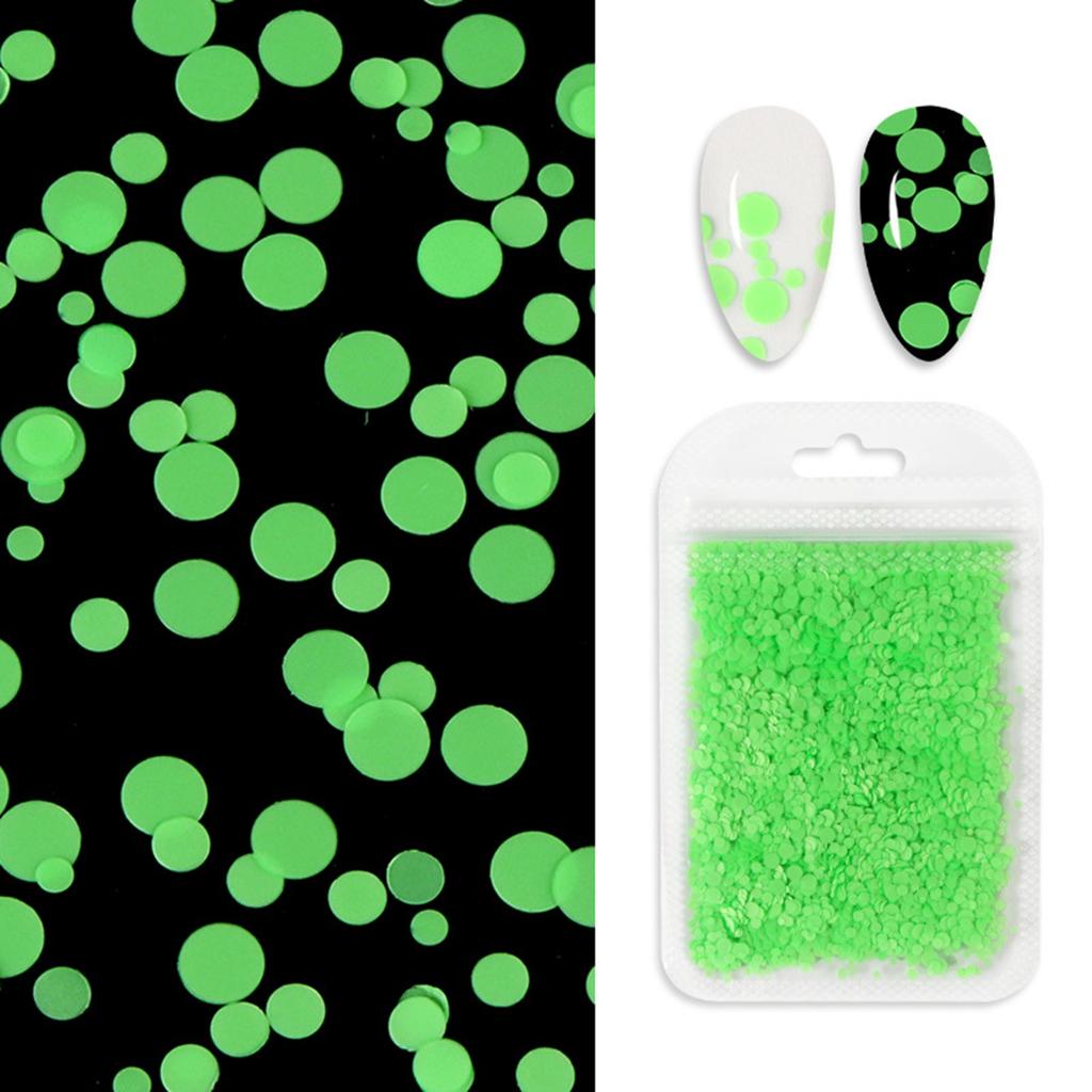 Fluorescent Circular Nail Glitter Decoration With Nail Glitter Nail Patch