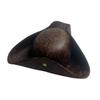 Faux Leather Pirate Hat Brown Captain Hat Vintage Button Masquerade Party Cosplay Costume Hat For Men Women Photography Props