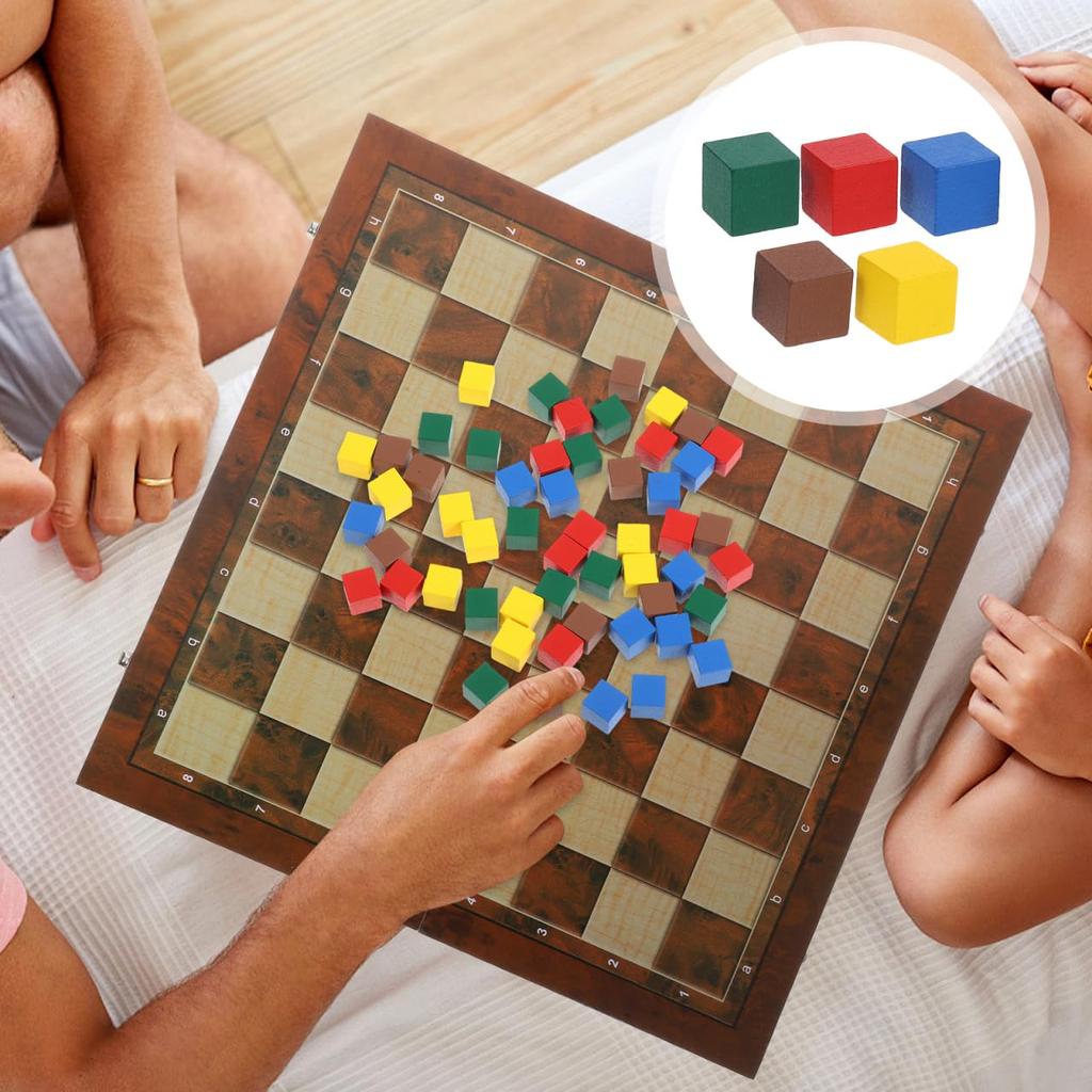 Generic Board Game Chess Pieces, 250 Squares, Tabletop Game Components, Kids Toy